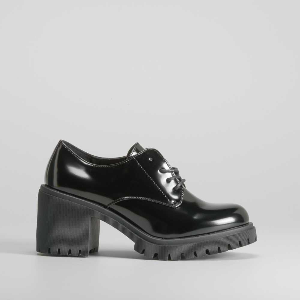 Zapato Blucher tacón dentado negro NYC - Talla: 38