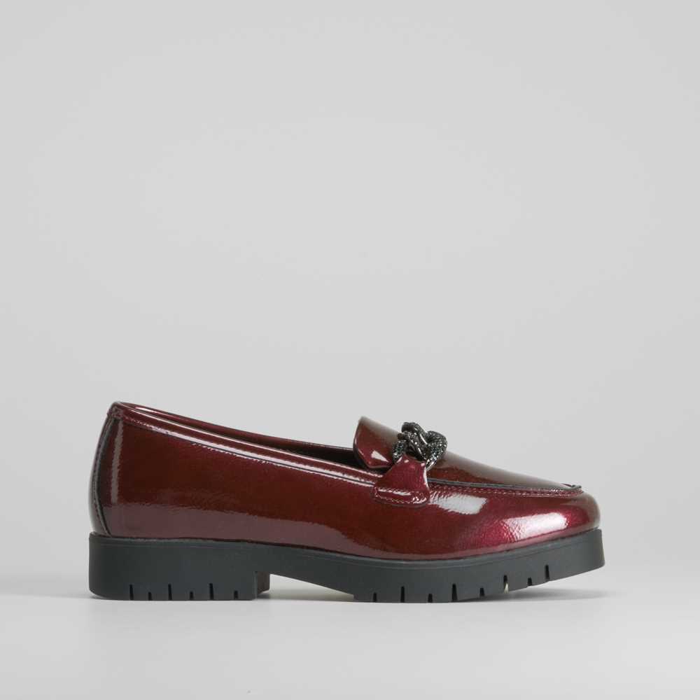 Mocasín burdeos eslabones COMFEET - Talla: 41