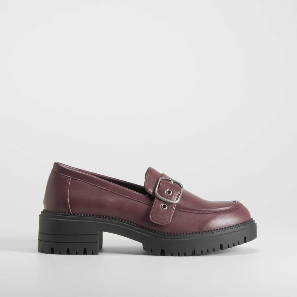 Mocasín hebilla burdeos NYC - Talla: 41