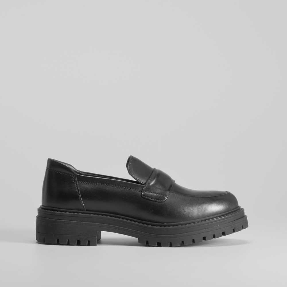 Mocasín de piel negro GEOX - Talla: 41