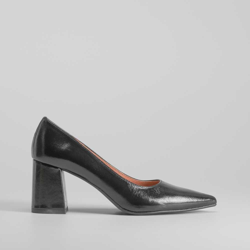 Zapato de salón negro tacón ancho FOSCO - Talla: 38