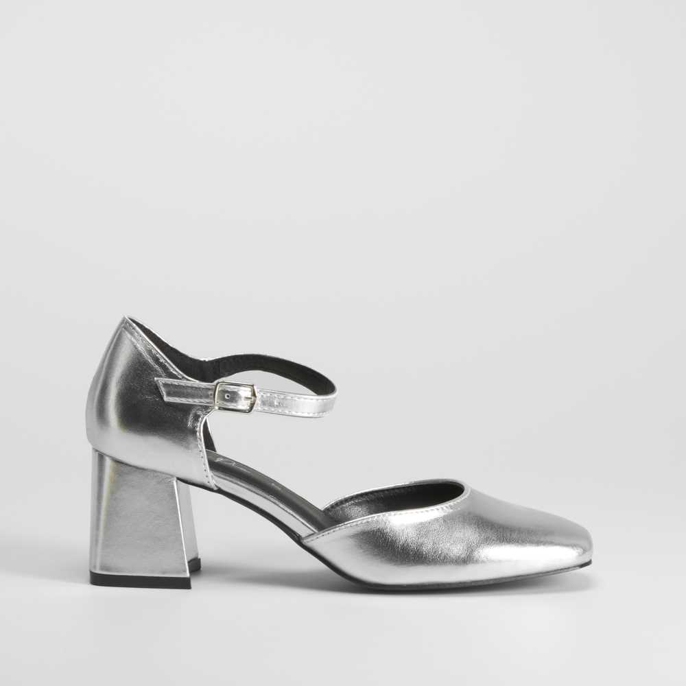 Zapato tacón plata PICCOLA PIU - Talla: 37