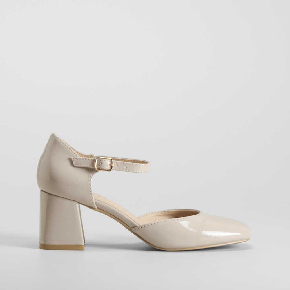 Zapato pala tacón beige PICCOLA PIU - Talla: 41