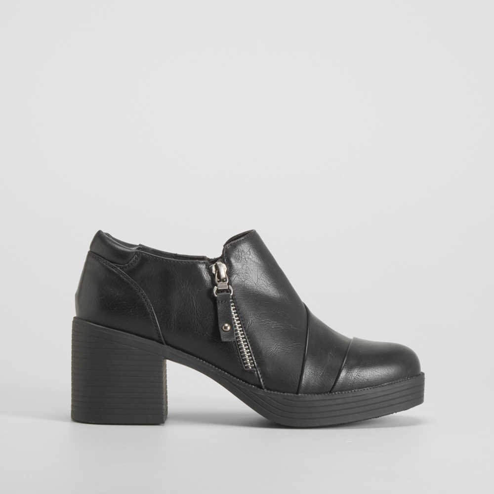 Zapato tacón cremallera negra SENDA ROAD - Talla: 41