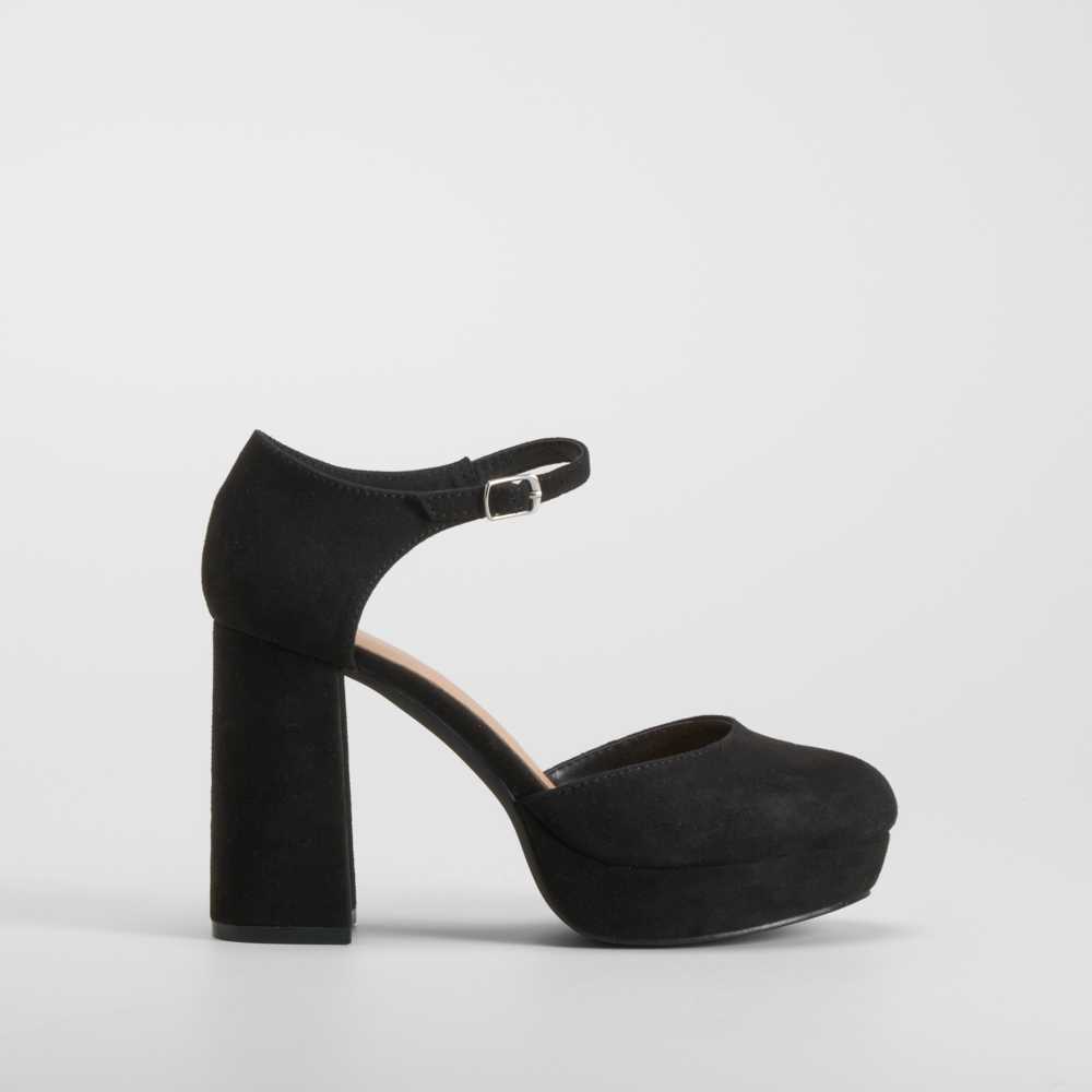 Sandalia tacón plataforma negro PICCOLA PIU - Talla: 37