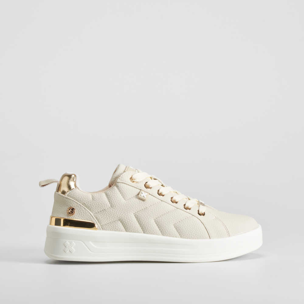Deportiva casual acolchada beige XTI - Talla: 41