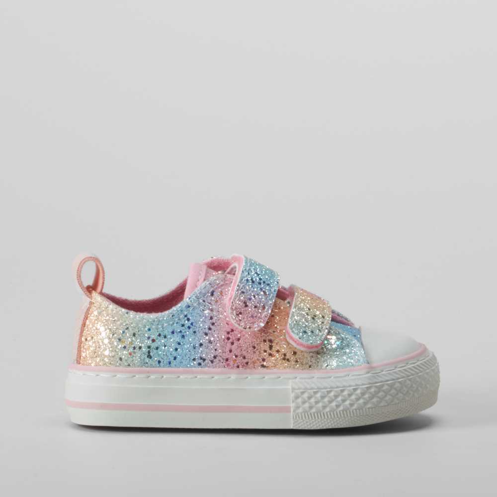 Zapatilla lona glitter multicolor BACHE - Talla: 24