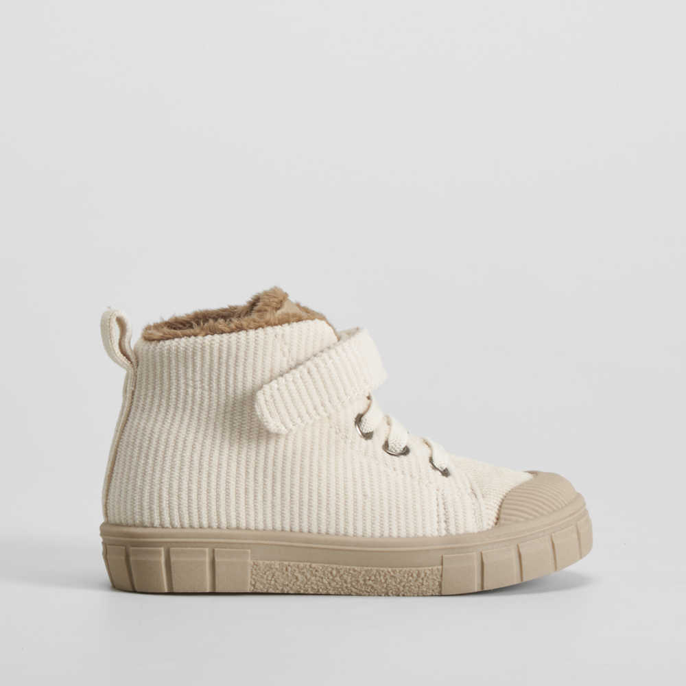 Botín pana bebé beige BACHE - Talla: 25