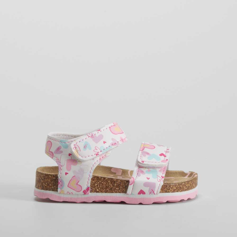 Sandalia bio de corazones bebé multicolor BACHE - Talla: 23