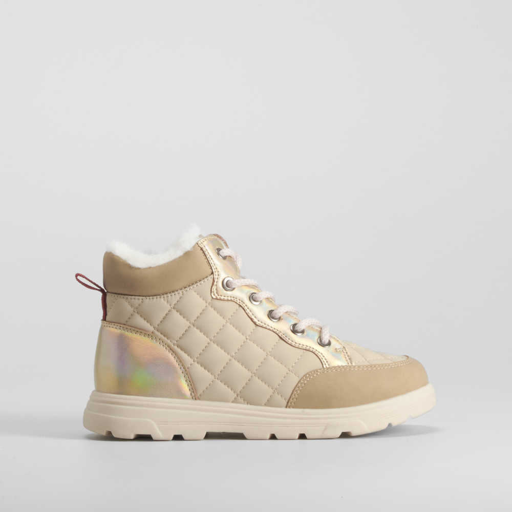 Botín cordones nylon beige COMFEET - Talla: 26