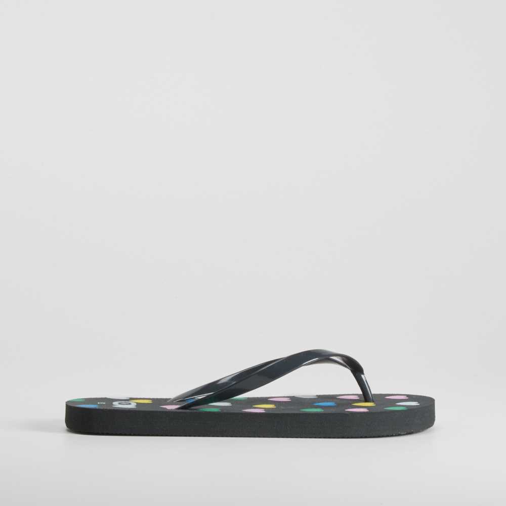 Chancla de dedo corazones y negra COCONUT - Talla: 39