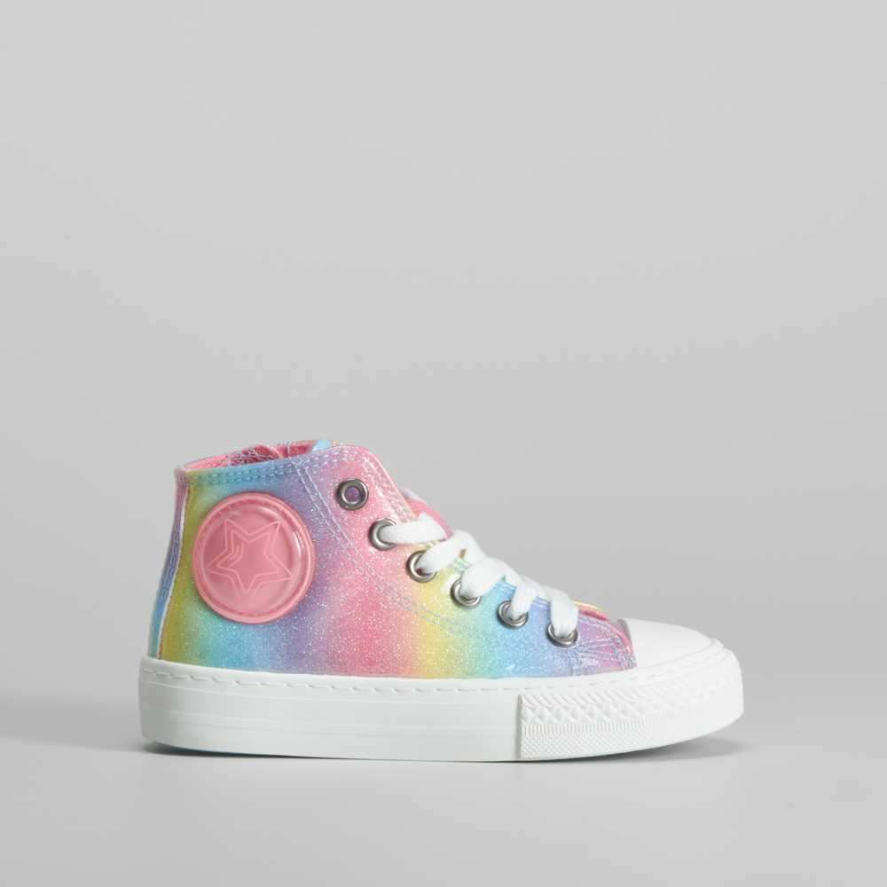 Zapatilla alta arcoíris multicolor OH GIRL - Talla: 32
