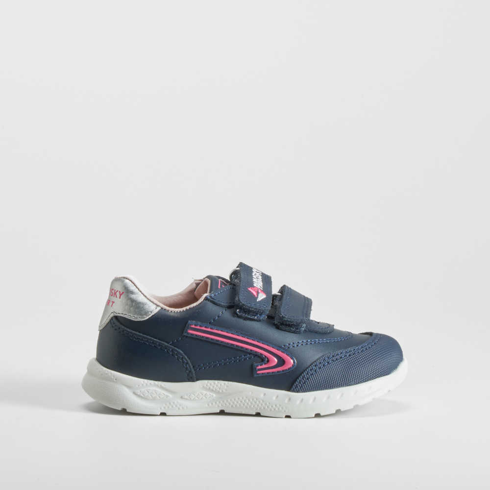 Deportiva piel tres velcros azul PABLOSKY - Talla: 27