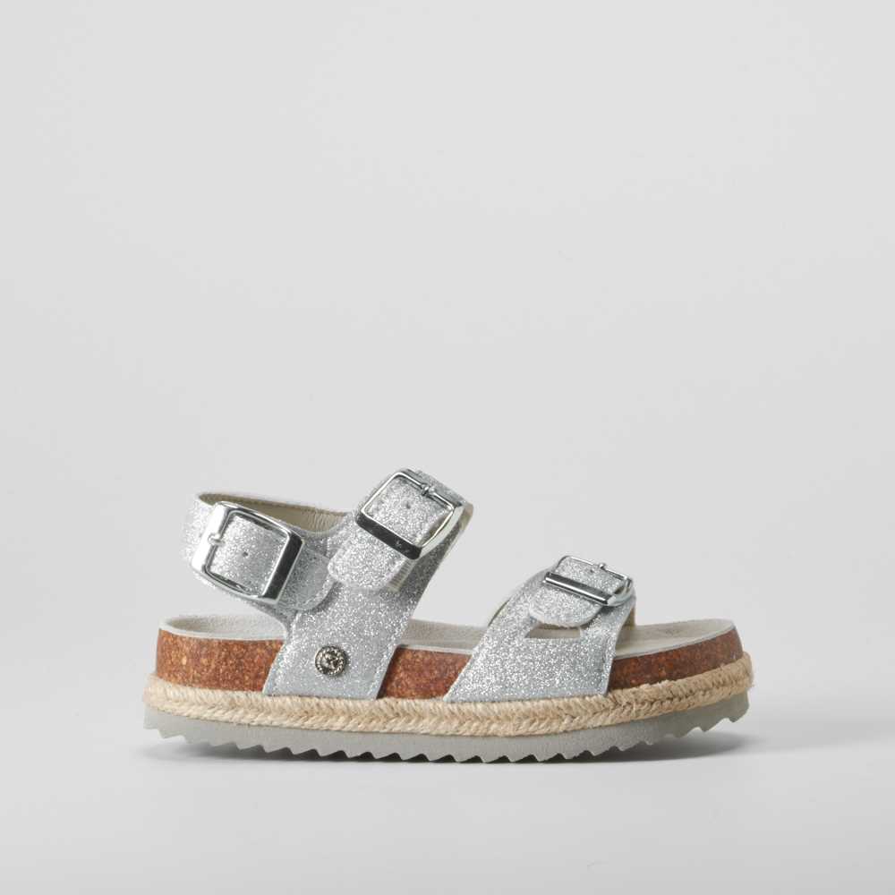 Sandalia bio yute plata XTI - Talla: 36