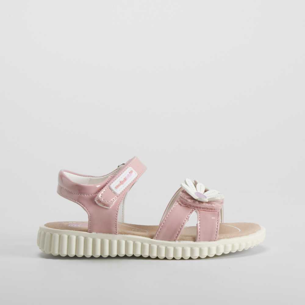 Sandalia de pala con flores rosa COMFEET - Talla: 27