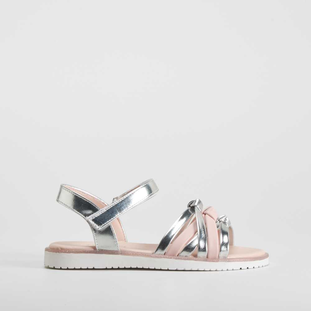 Sandalia nudos juvenil de plata OH GIRL - Talla: 33