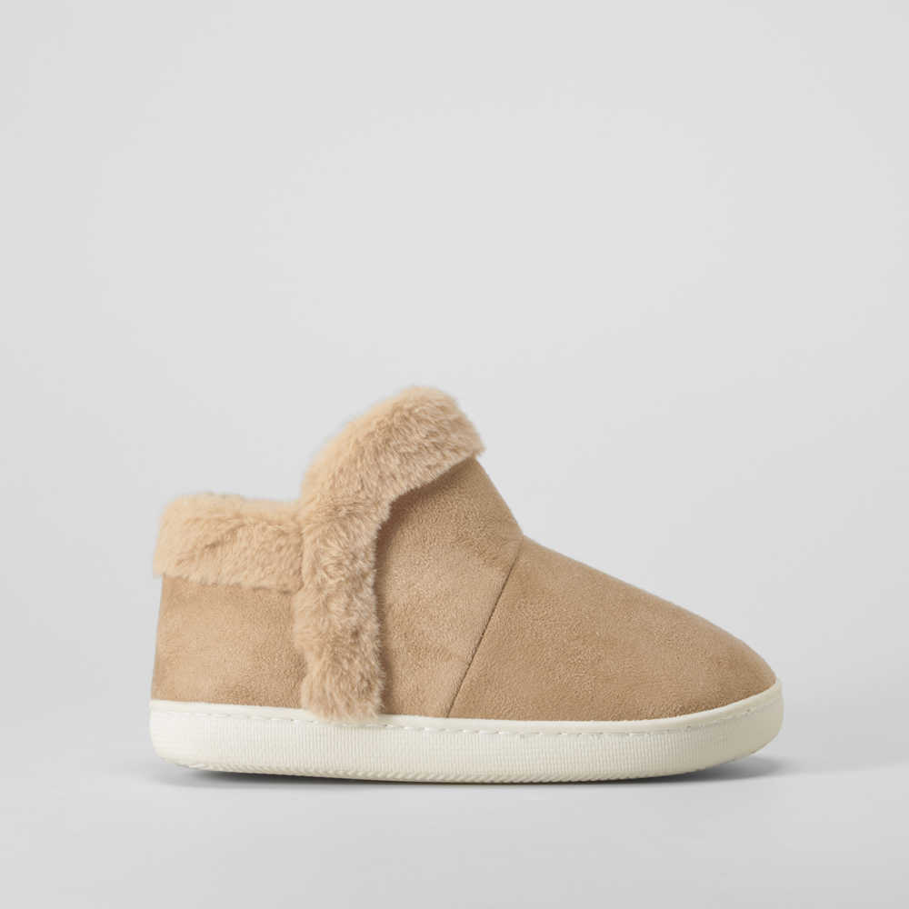 Zapatilla botín pelo beige OLYNE - Talla: 38/39
