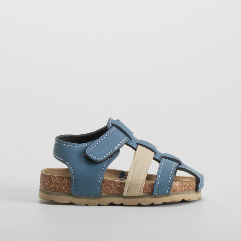 Sandalia bio cerrada de bebé azul BACHE - Talla: 23