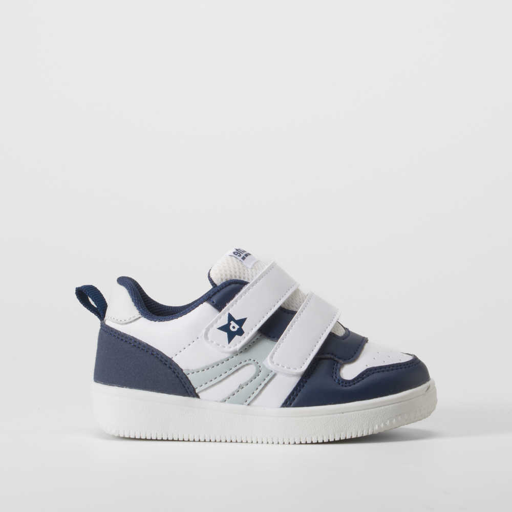 Deportiva velcro bebé blanca BACHE - Talla: 25