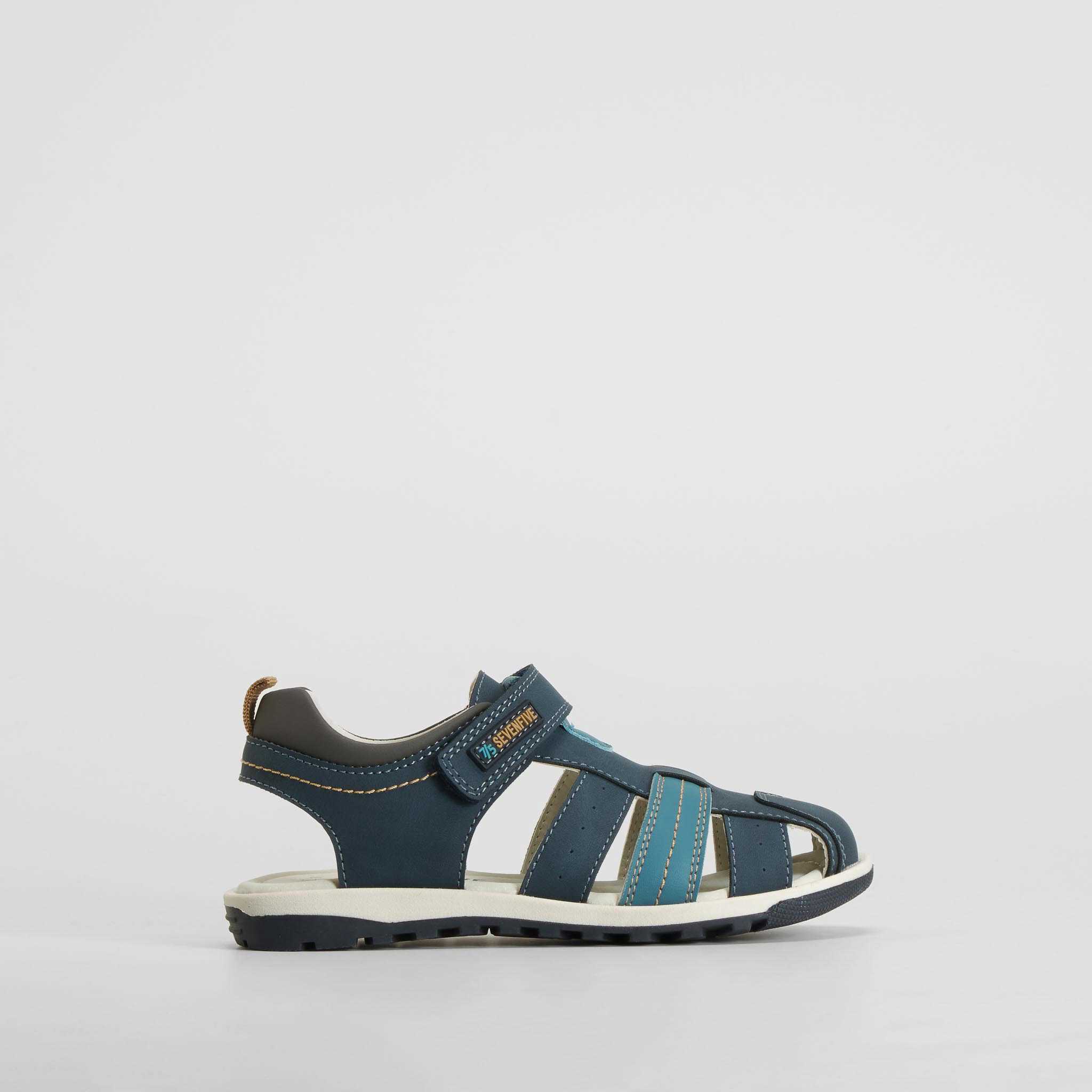 Sandalia cerrada casual azul marino SEVEN FIVE - Talla: 37