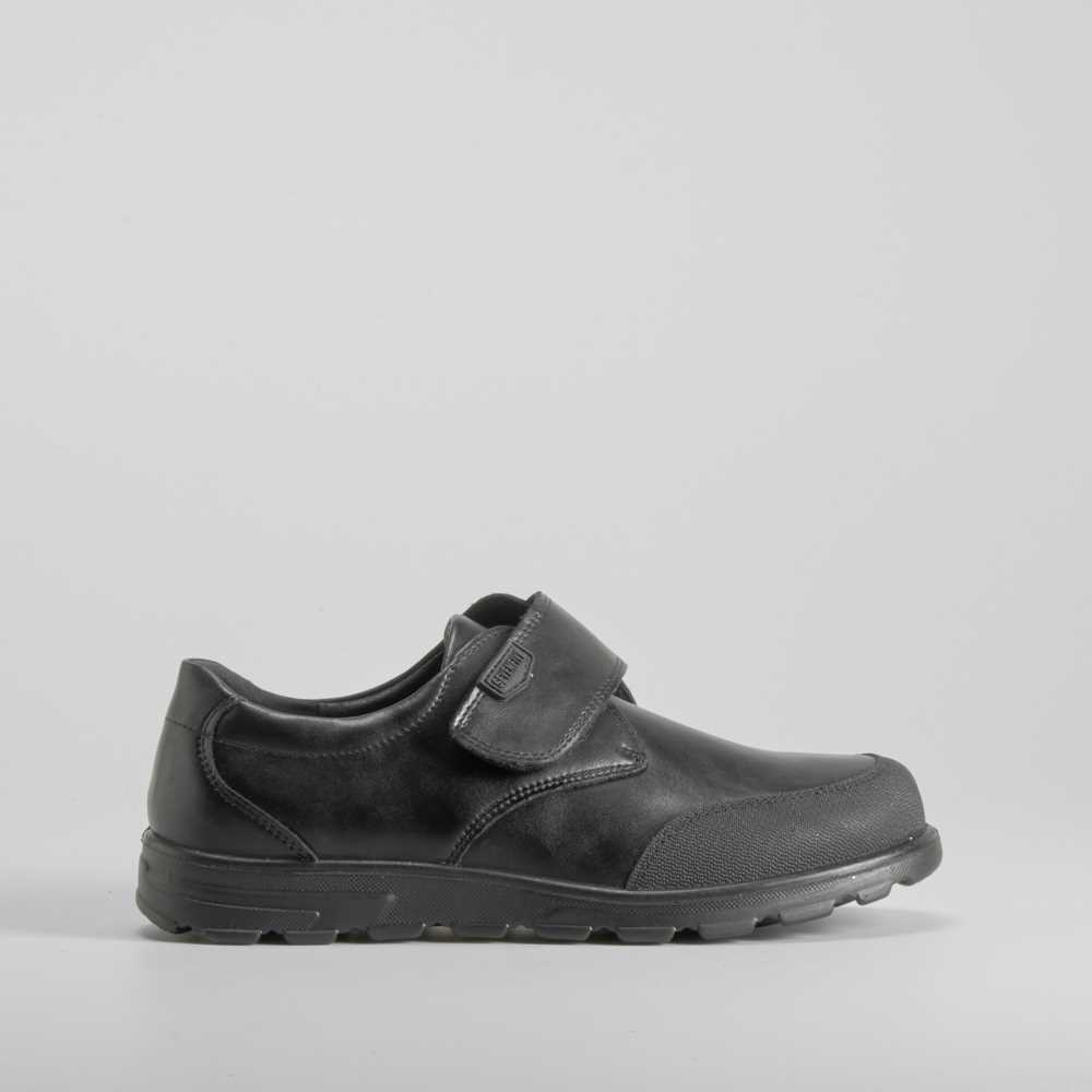 Zapato colegial negro velcro piel SEVEN FIVE - Talla: 40