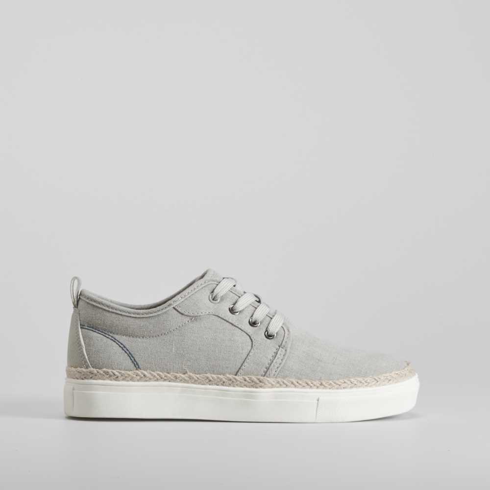 Zapato Blucher lona gris SEVEN FIVE - Talla: 39