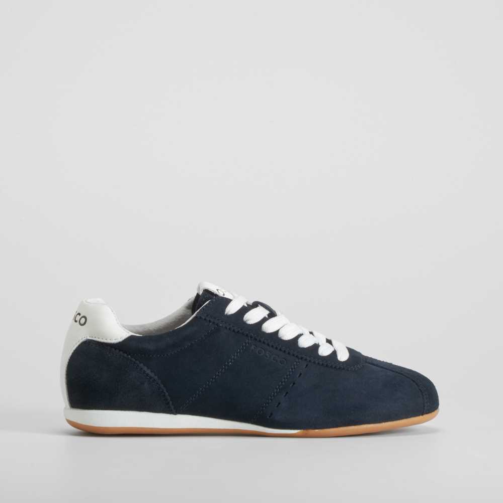 Deportiva de piel azul FOSCO - Talla: 41
