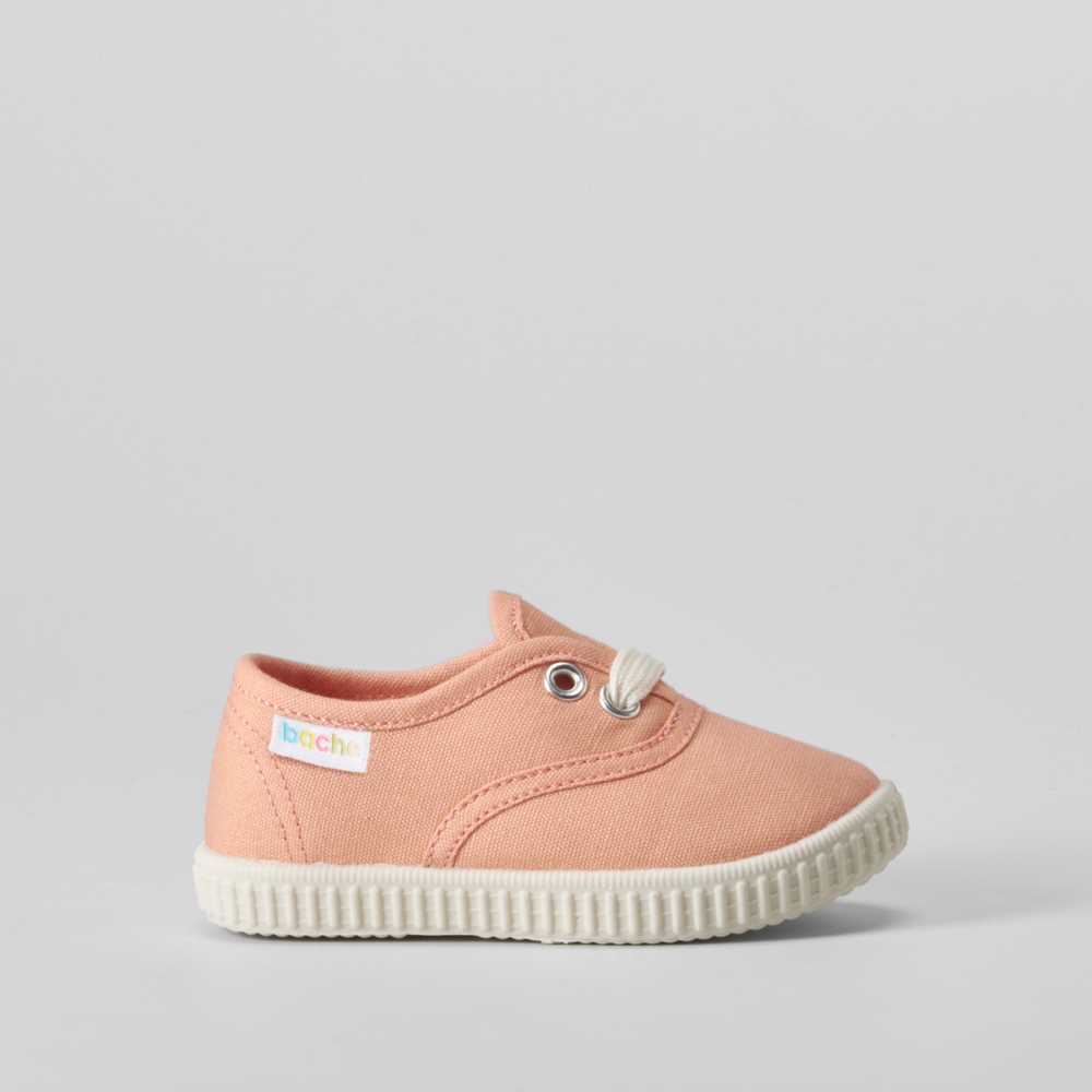 Zapatilla lona bebé mandarina BACHE - Talla: 23