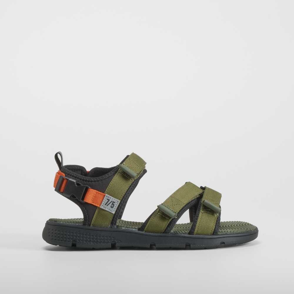 Sandalia plana juvenil verde SEVEN FIVE - Talla: 39