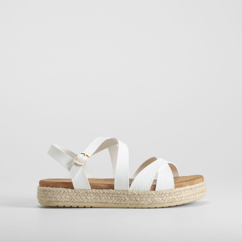 Sandalia de yute blanca SENDA ROAD - Talla: 41