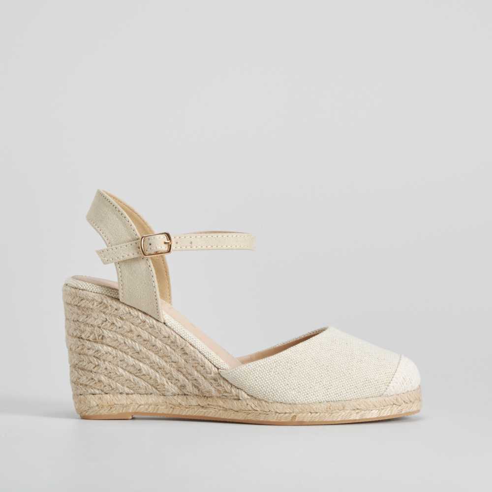 Sandalia esparto dorada PICCOLA PIU - Talla: 36